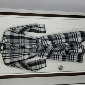 Black and white plaid dress w/ pockets size 10